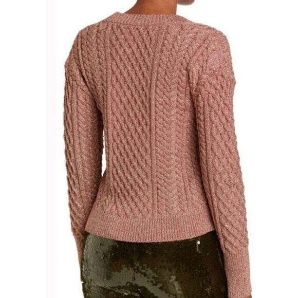 VERONICA BEARD Amalia Pullover V-neck Rose Gold Sweater NWT Size Large - Picture 2 of 7